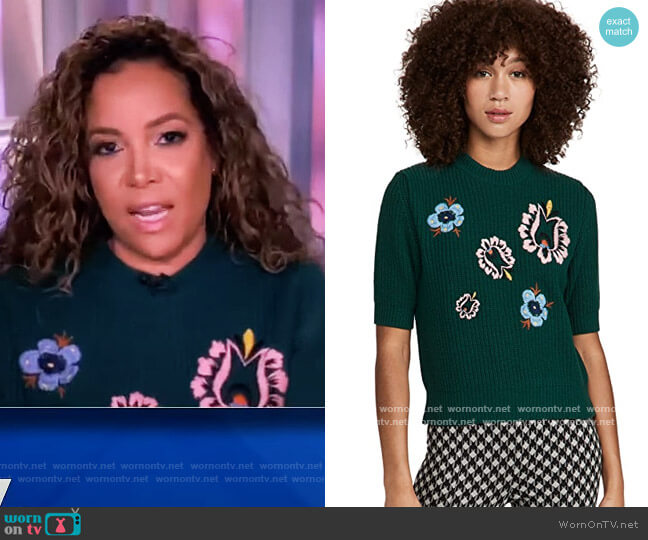 La Double J Cropped Knit Top worn by Sunny Hostin on The View