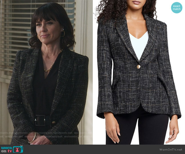 L'Agence Chamberlain Tweed Blazer worn by Kathleen Gale (Constance Zimmer) on Good Trouble