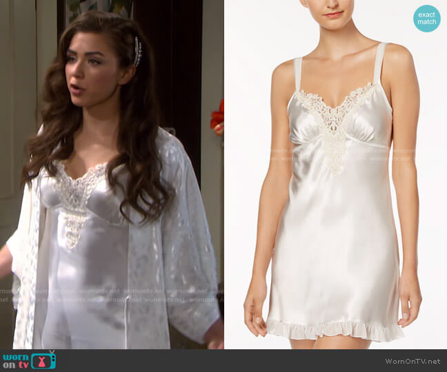Linea Donatella Satin Midnight Short Chemise Nightgown worn by Ciara Brady (Victoria Konefal) on Days of our Lives