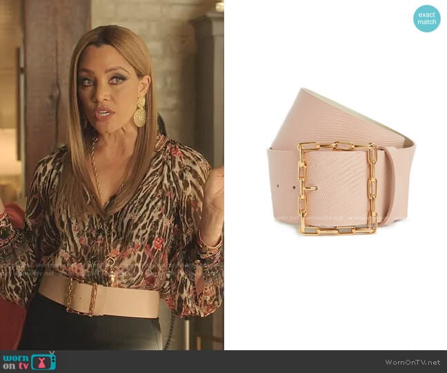 Lizzie Fortunato Geo Chain Belt worn by Dominique Deveraux (Michael Michele) on Dynasty