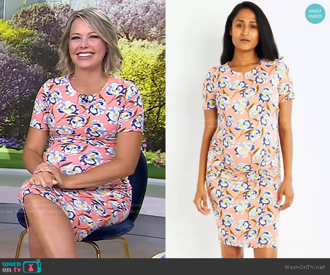A Pea in the Pod Luxe Side Ruched Maternity Dress worn by Dylan Dreyer on Today