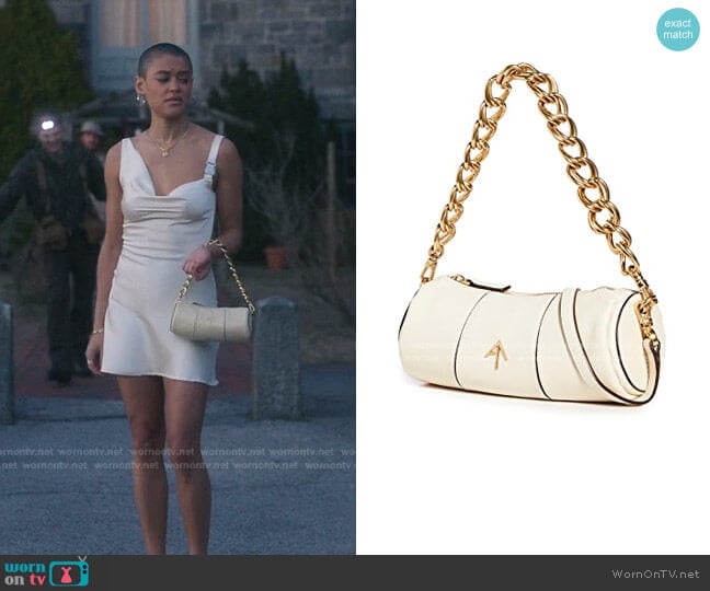 MANU Atelier Mini Cylinder Shoulder Bag worn by Julien Calloway (Jordan Alexander) on Gossip Girl