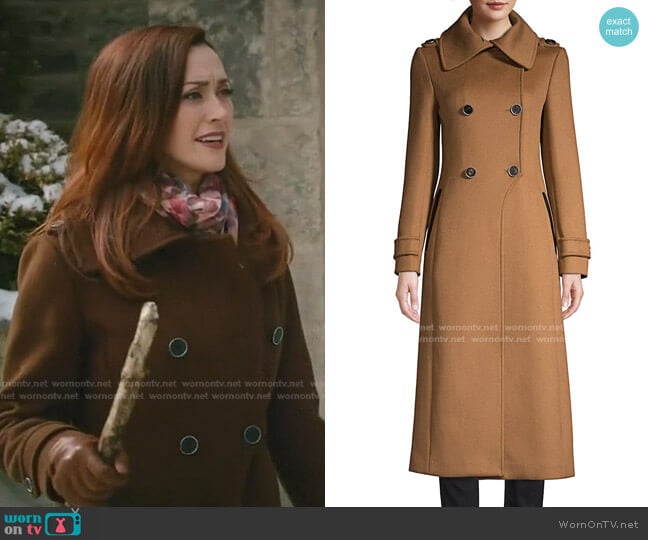 Mackage Elodie Double-Breasted Wool Coat worn by Abigail Pershing (Sarah Power) on Good Witch