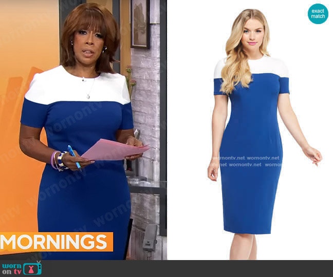 Maggy London Carly Midi Dress worn by Gayle King on CBS Mornings