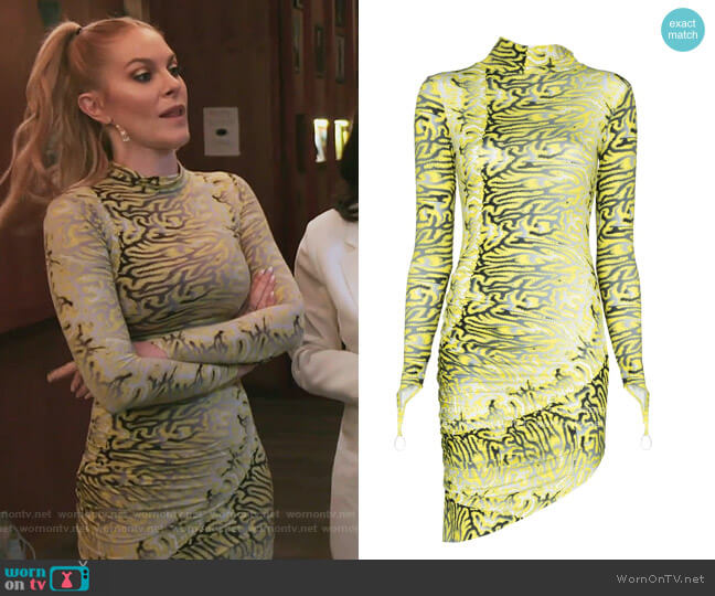 Maisie Wilen Orbit City bodycon mini dress worn by Leah McSweeney on The Real Housewives of New York City