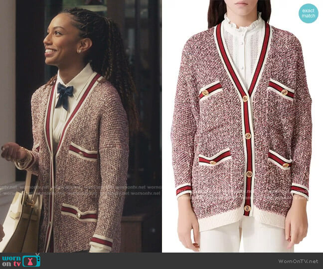 Maje Mapada Cardigan worn by Monet de Haan (Savannah Lee Smith) on Gossip Girl