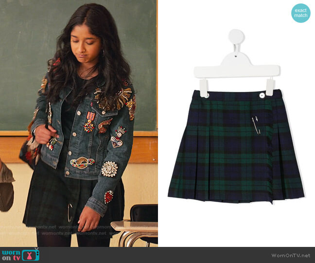 Mariella Ferrari Classic Tartan Kilt worn by Devi Vishwakumar (Maitreyi Ramakrishnan) on Never Have I Ever
