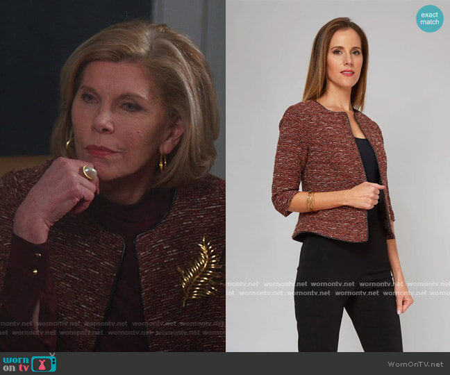 Nora Gardner Juliet Jacket worn by Diane Lockhart (Christine Baranski) on The Good Fight