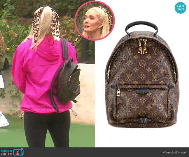 Louis Vuitton Palm Springs MM Backpack worn by Erika Jayne on The Real Housewives of Beverly Hills