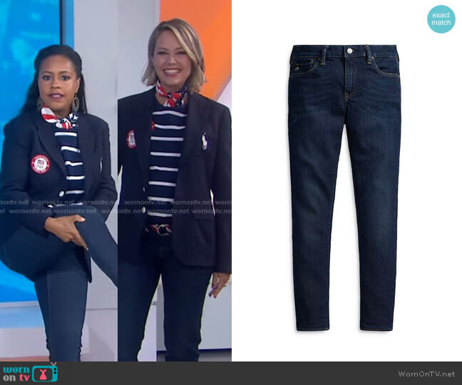 Ralph Lauren x Team USA Team USA Skinny Jeans in Indigo Blue worn by Dylan Dreyer on Today