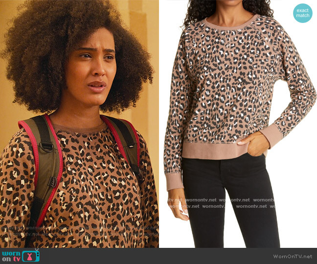 Rails Theo Sweatshirt worn by Fabiola Torres (Lee Rodriguez) on Never Have I Ever