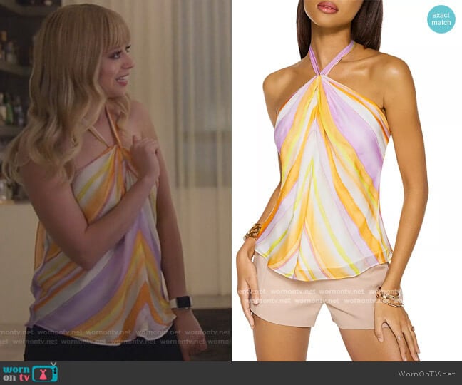 Ramy Brook Fern Stripe Halter Top