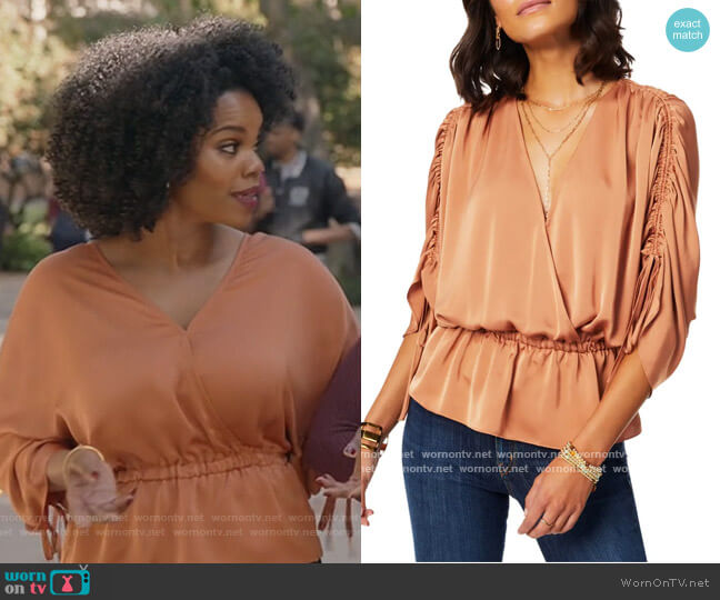 Ramy Brook Suzette Woven Peplum Blouse