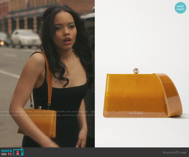 Ratio et Motus Mini Twin Ombré Coated-Suede Shoulder Bag worn by Zoya Lott (Whitney Peak) on Gossip Girl