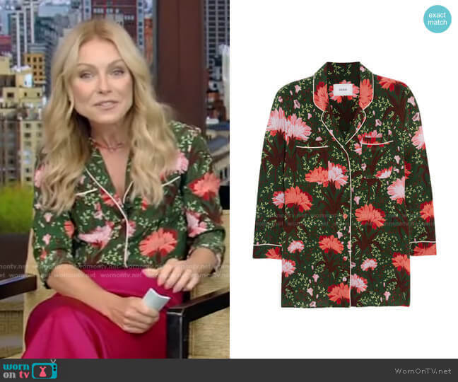 Erdem Ray Top worn by Kelly Ripa on Live with Kelly and Mark