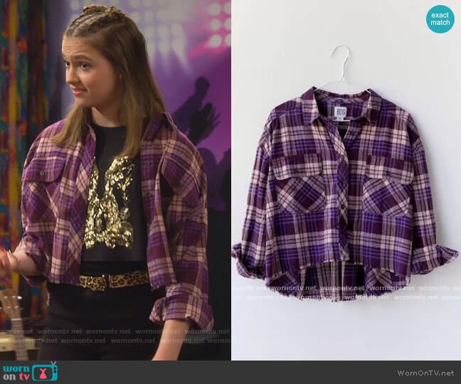 BDG Rayne Flannel Plaid Shirt worn by Presley (Jayden Bartels) on Side Hustle