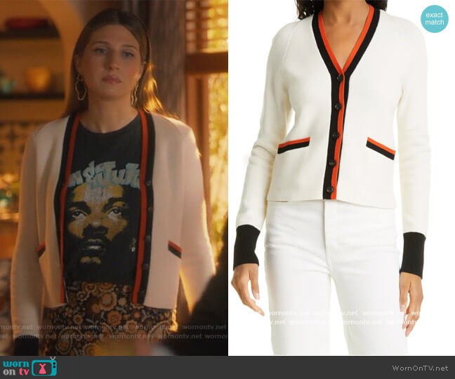 re/done 60s Slim Fit Cardigan worn by Nomi Segal (Emily Arlook) on Grown-ish