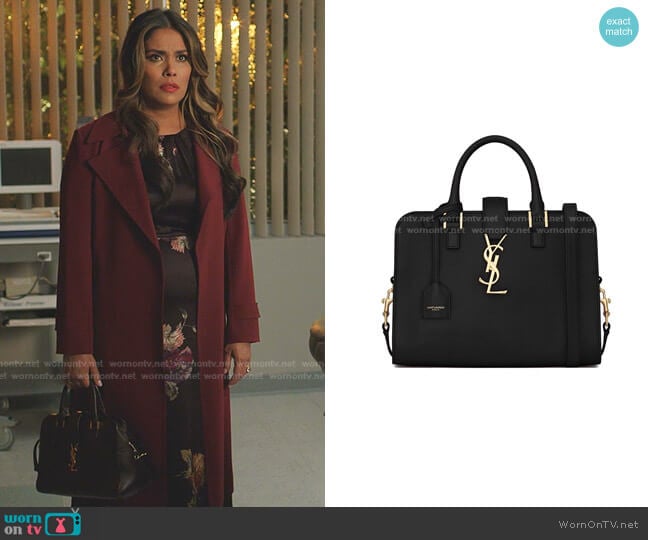 Saint Laurent Calfskin Cabas Bag worn by Cristal Jennings (Daniella Alonso) on Dynasty