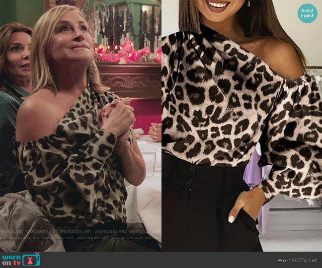 Sonja Morgan Skylar Shoulder Top worn by Sonja Morgan on The Real Housewives of New York City