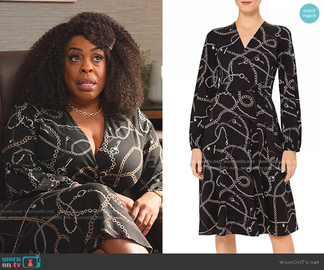 Hobbs London Stephanie Chain Print Wrap Dress