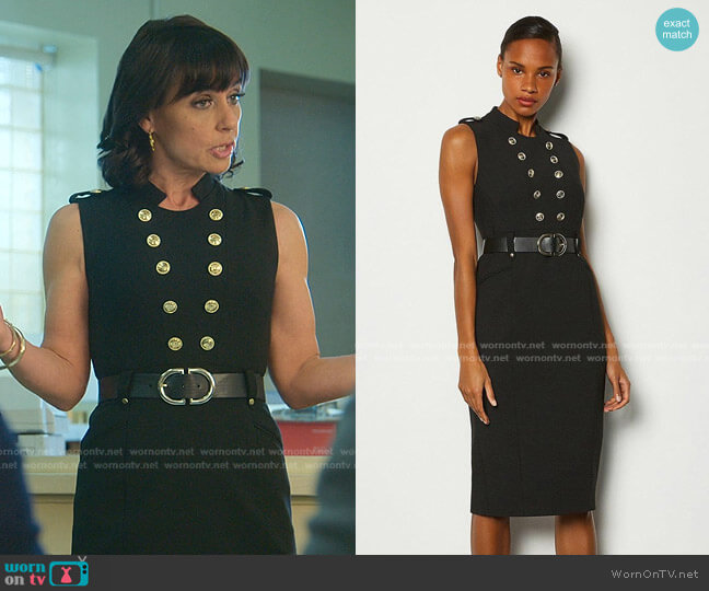 Karen Millen Tailored Button Military Dress worn by Kathleen Gale (Constance Zimmer) on Good Trouble