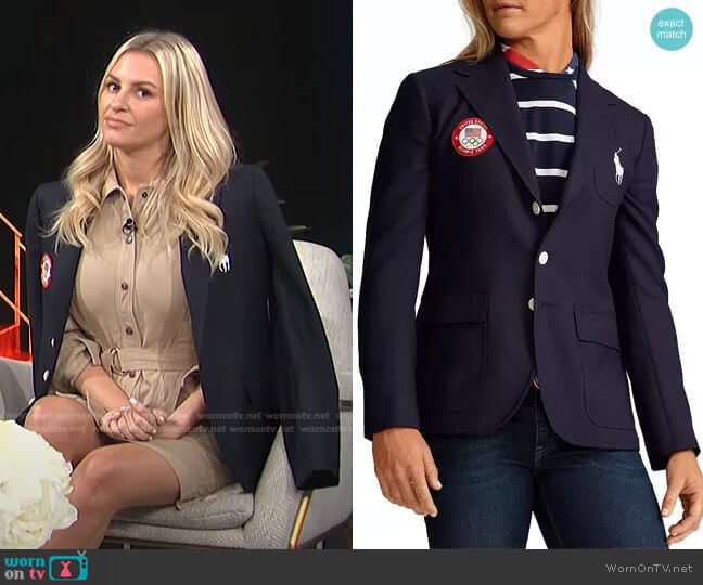 Ralph Lauren x Team USA Team USA Opening Ceremony Slim Fit Blazer worn by Morgan Stewart on E! News