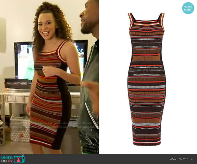 Karen Millen Texture Stripe Knit Dress