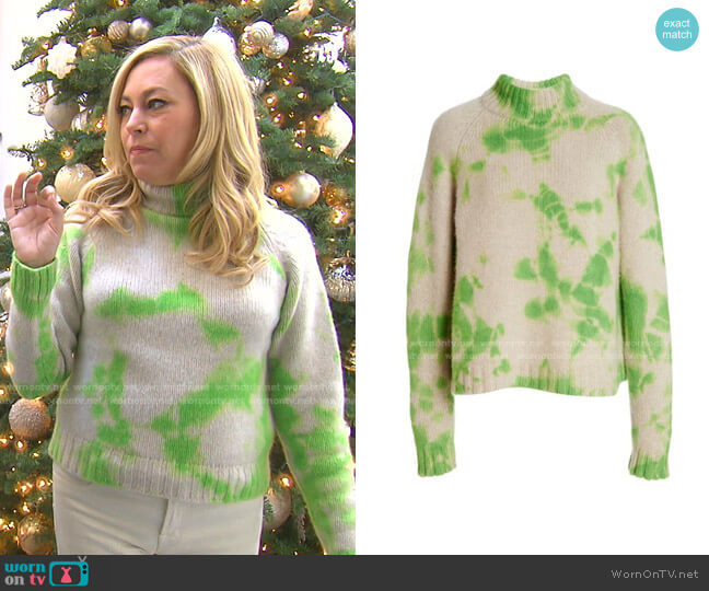 The Elder Statesman Yuma Sweater worn by Sutton Stracke on The Real Housewives of Beverly Hills
