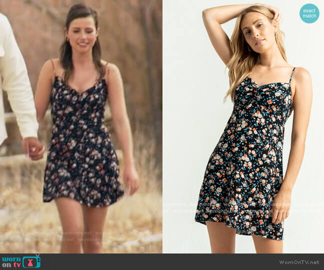 Timing Floral Cinch Front Dress worn by Katie Thurston on The Bachelorette