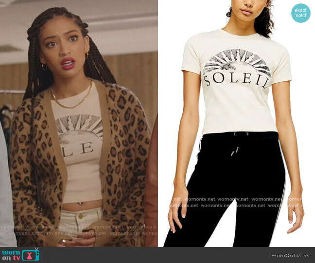 Topshop Soleil Tee worn by Olivia Baker (Samantha Logan) on All American