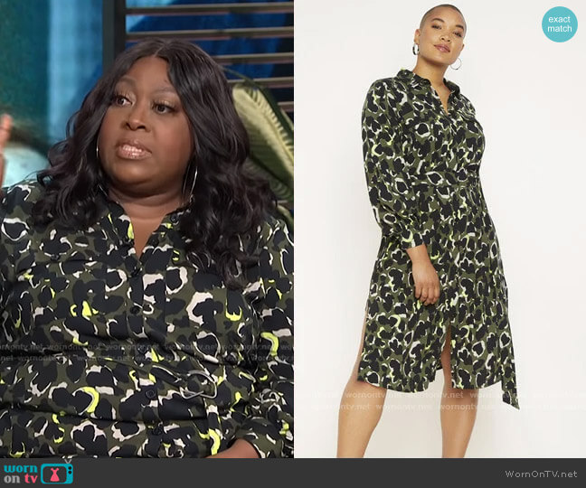 Eloquii Utility Shirtdress worn by Loni Love on E! News