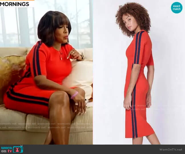 Veronica Beard Audrie Dress worn by Gayle King on CBS Mornings