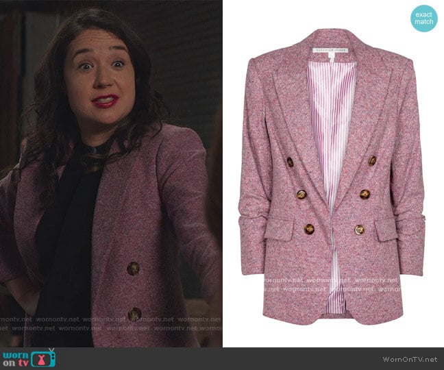 Veronica Beard Beacon Dickey cotton and wool-blend blazer worn by Marissa Gold (Sarah Steele) on The Good Fight