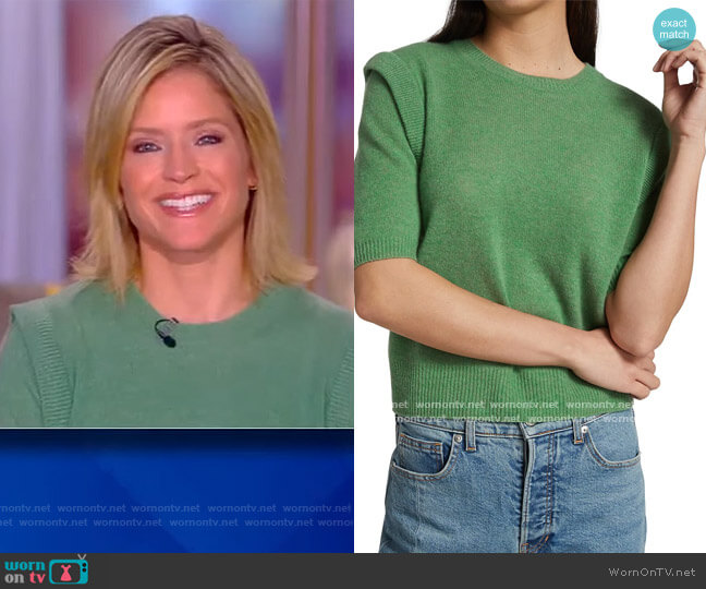 Veronica Beard Bolani Cashmere Pullover worn by Sara Haines on The View