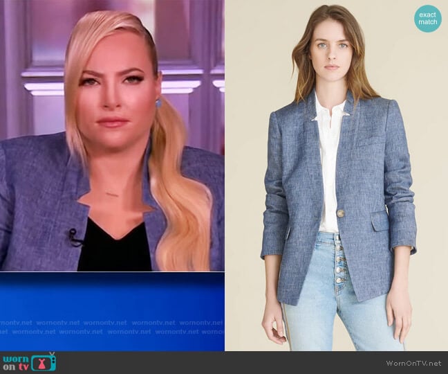 Veronica Beard Upcollar Dickey Jacket worn by Meghan McCain on The View