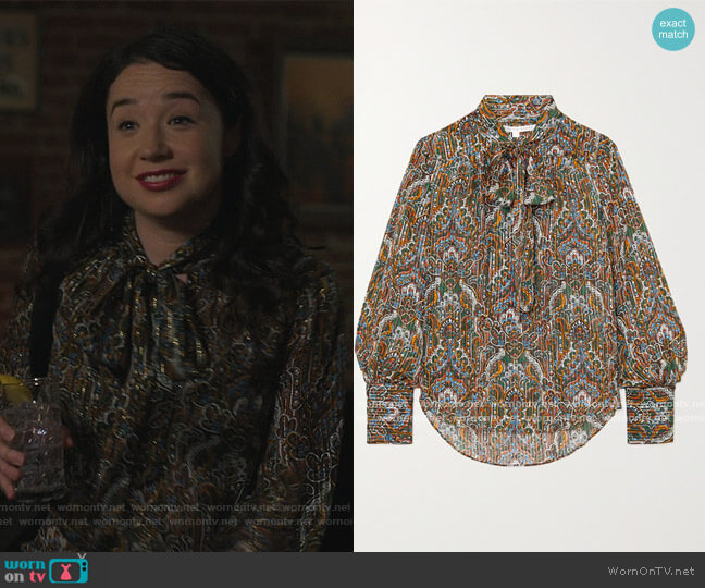 Veronica Beard Zaylee Blouse worn by Marissa Gold (Sarah Steele) on The Good Fight