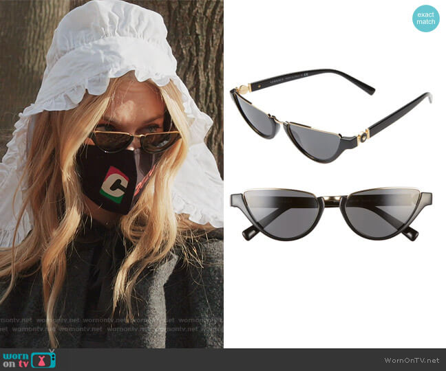 Versace 54mm Half Moon Sunglasses worn by Leah McSweeney on The Real Housewives of New York City