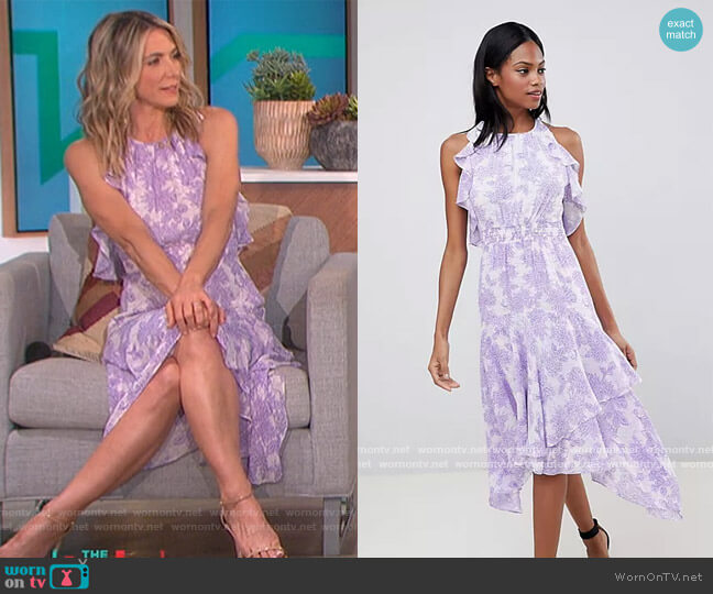 Whistles Ruffle Floral Midi Dress