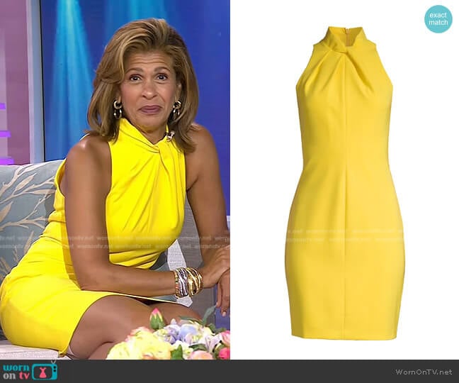 Black Halo Zana Sheath worn by Hoda Kotb on Today