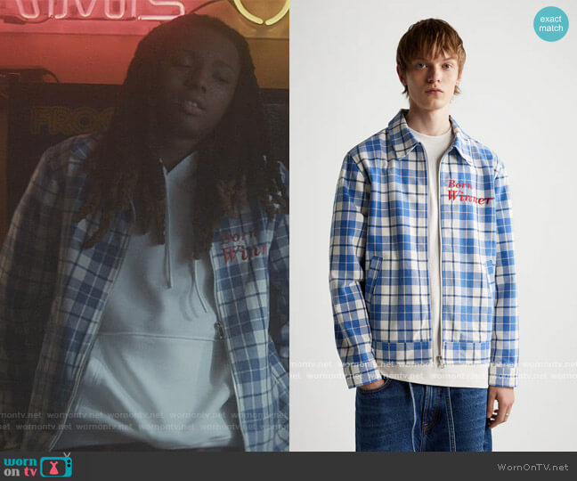 Zara Emroidered Plaid Jacket worn by Jake (Michael Epps) on The Chi
