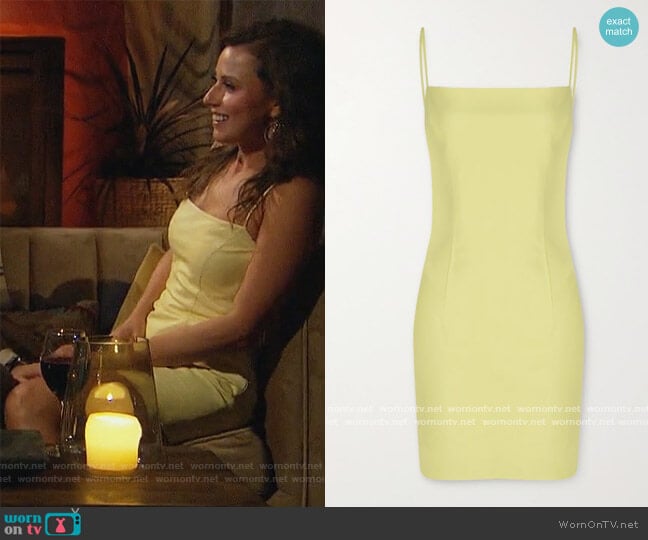 Zeynep Arcay Leather mini dress worn by Katie Thurston on The Bachelorette