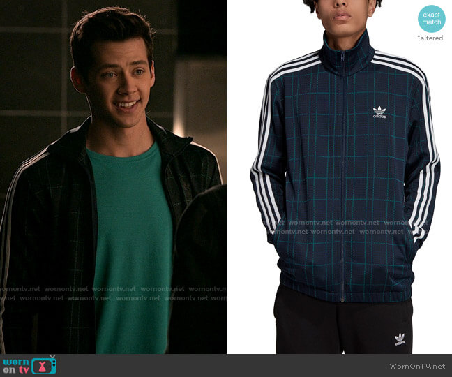 Adidas Originals Plaid Track Jacket worn by EJ (Matt Cornett) on High School Musical The Musical The Series
