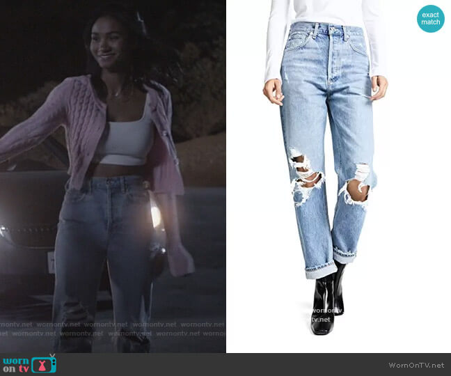 Agolde 90s Fit Mid Rise Loose Fit Jeans worn by Layla Keating (Greta Onieogou) on All American