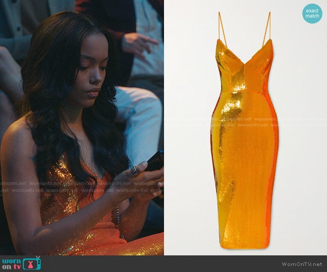 Alex Perry Addilyn Dress worn by Zoya Lott (Whitney Peak) on Gossip Girl