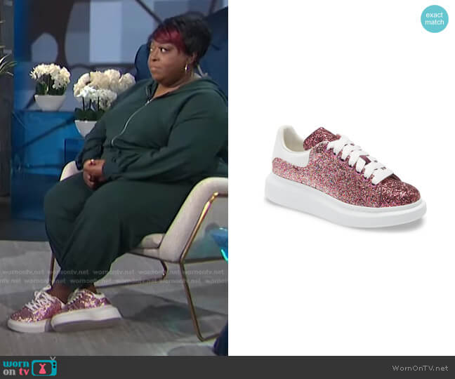 Alexander McQueen Glitter Platform Sneaker worn by Loni Love on E! News