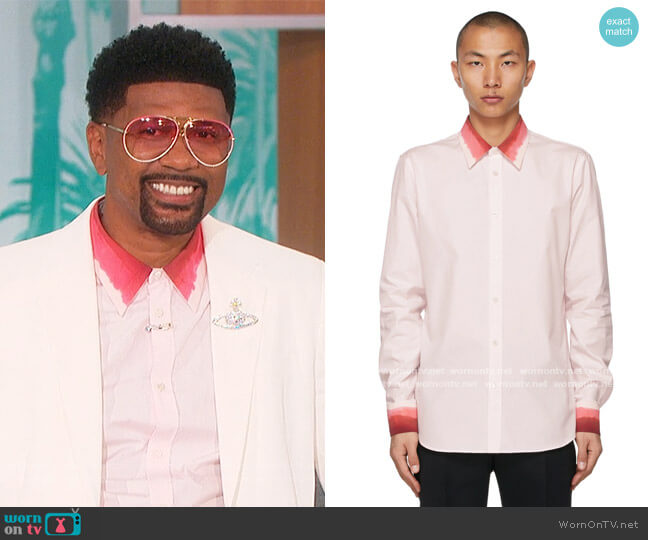 Alexander McQueen Pink Dip Dye Trim Shirt