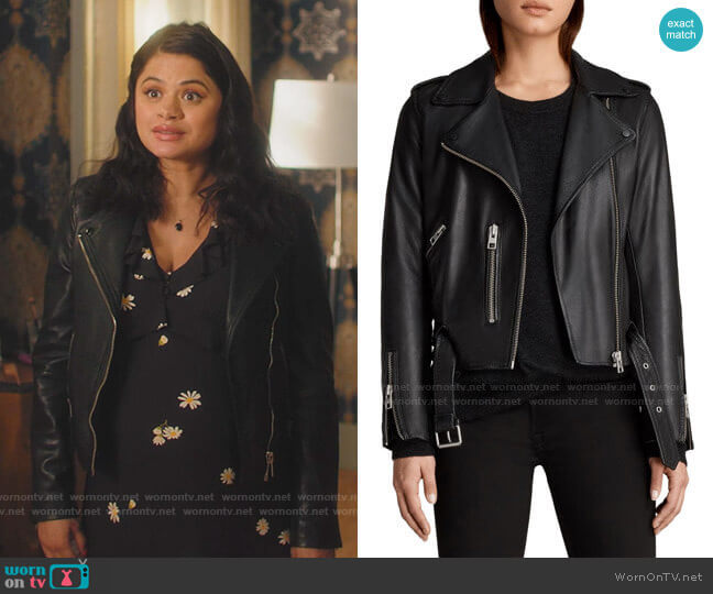 All Saints Dalby Jacket worn by Mel Vera (Melonie Diaz) on Charmed