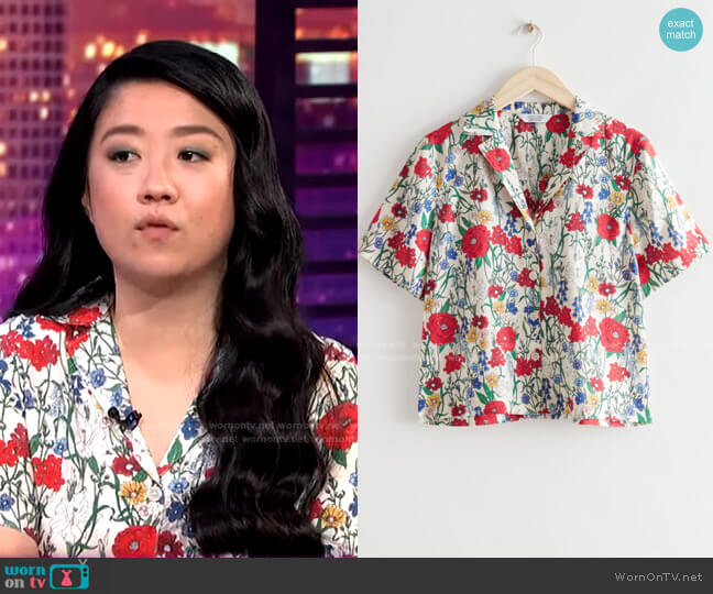 & Other Stories Relaxed Floral Print Shirt