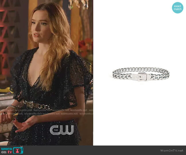 B-Low The Belt Marcel Belt in Silver worn by Kirby Anders (Maddison Brown) on Dynasty