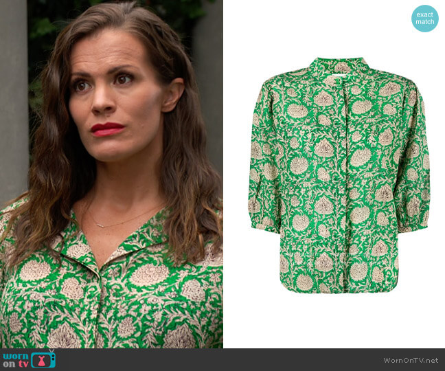 ba&sh Panama Blouse worn by Chelsea Lawson (Melissa Claire Egan) on The Young and the Restless